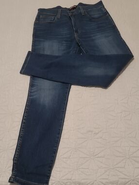 Kirkland Signature Dark Blue Denim Jeans with Red Logo Detail